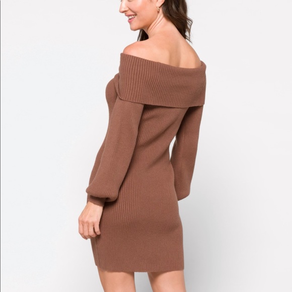 Kayleigh Ensley Off The Shoulder Sweater Dress - Picture 2 of 9